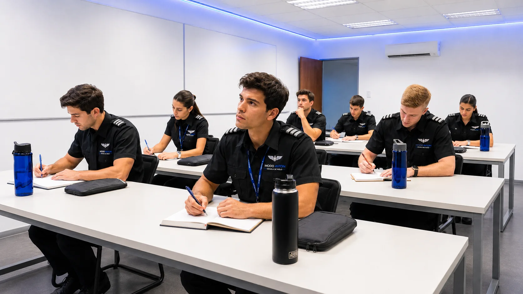 Alumnos de Modo Avión en un aula